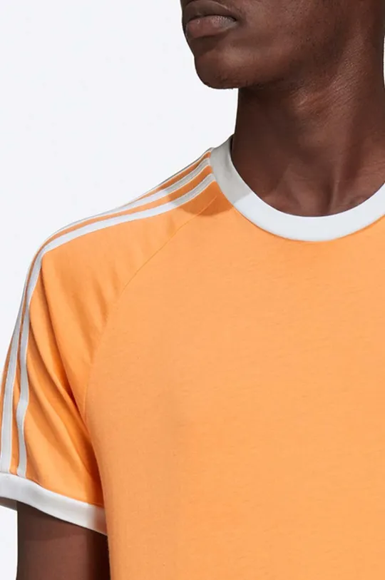 portocaliu adidas Originals tricou din bumbac Classics 3-Stripes Tee