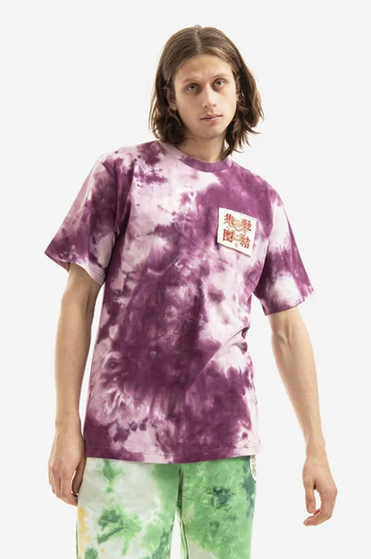 фиолетовой Хлопковая футболка CLOT Dragon Мужской