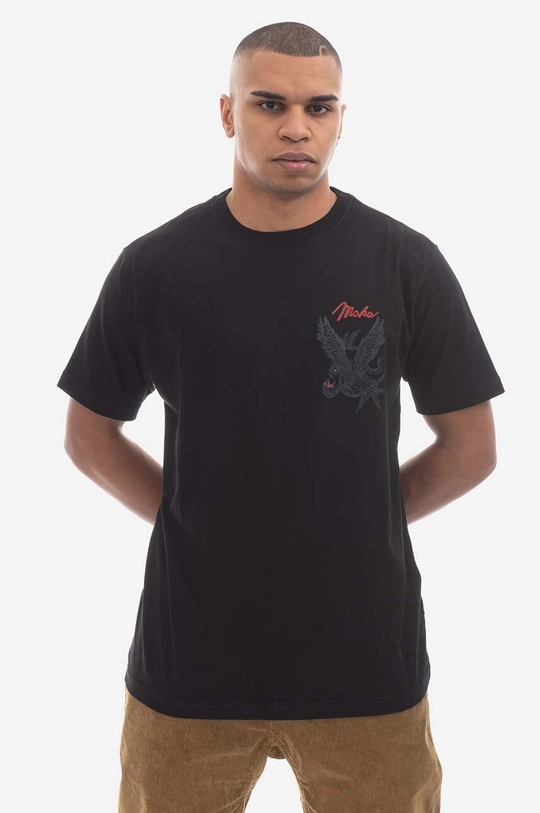 black Maharishi cotton T-shirt Maha Eagle vs. Snake Men’s