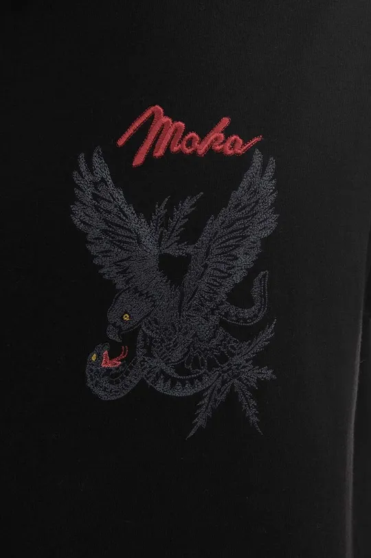 black Maharishi cotton T-shirt Maha Eagle vs. Snake