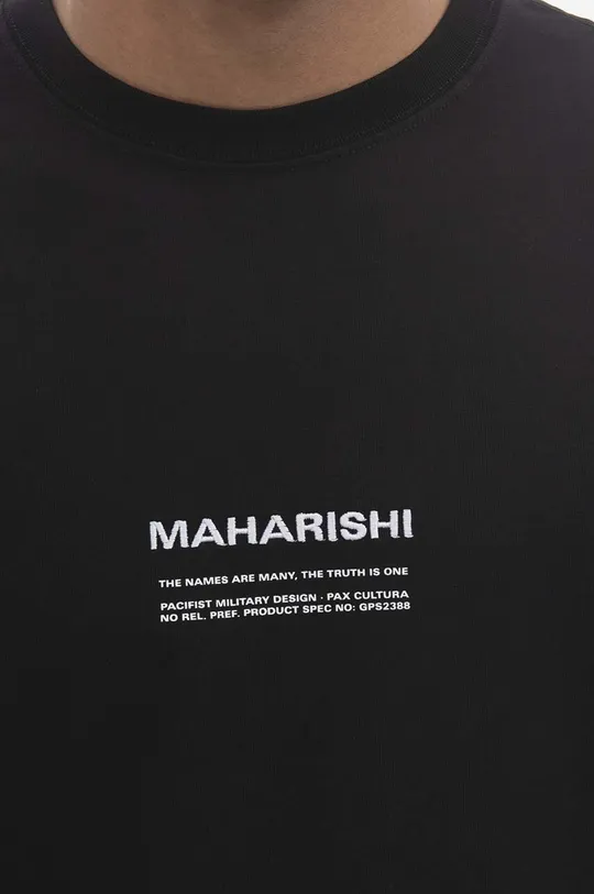 negru Maharishi tricou din bumbac