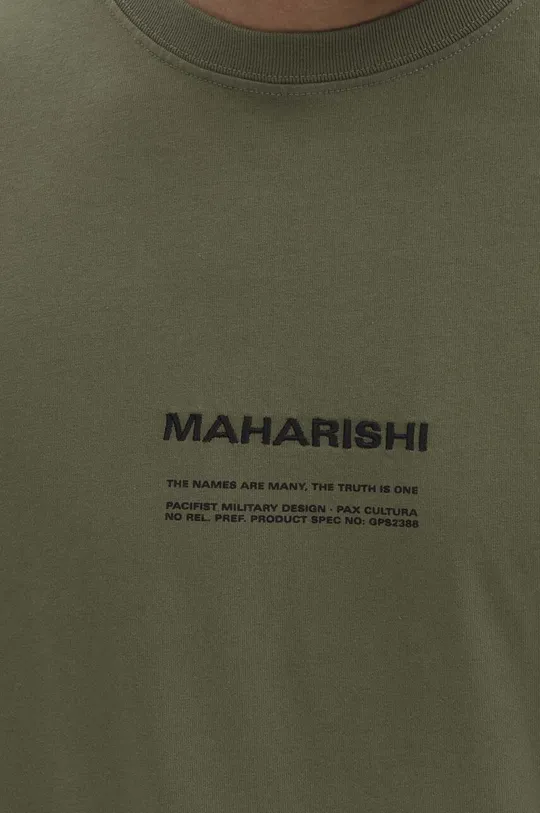 зелен Памучна тениска Maharishi