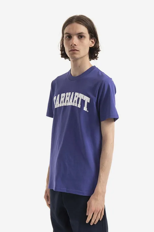 fialová Bavlnené tričko Carhartt WIP Pánsky