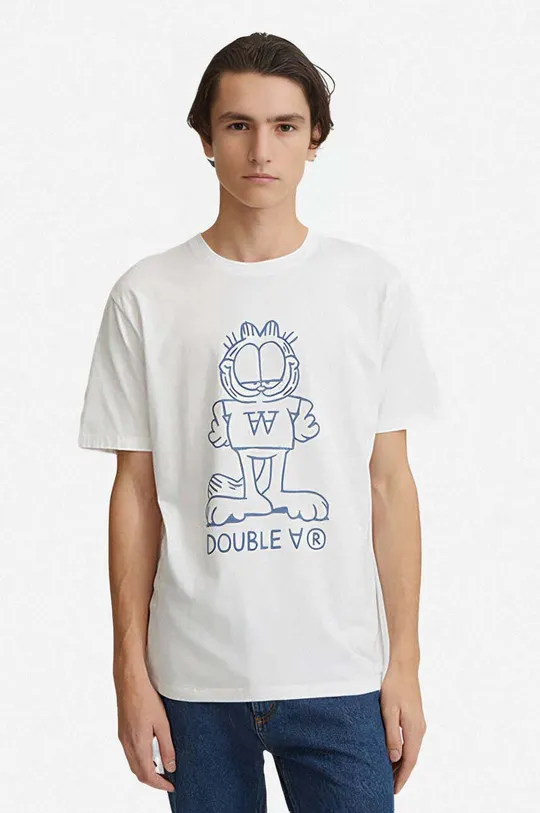biały Wood Wood t-shirt bawełniany x Garfield Męski