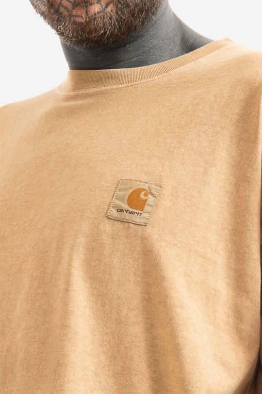 brązowy Carhartt WIP longsleeve bawełniany