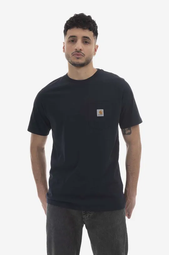 granatowy Carhartt WIP t-shirt bawełniany Męski