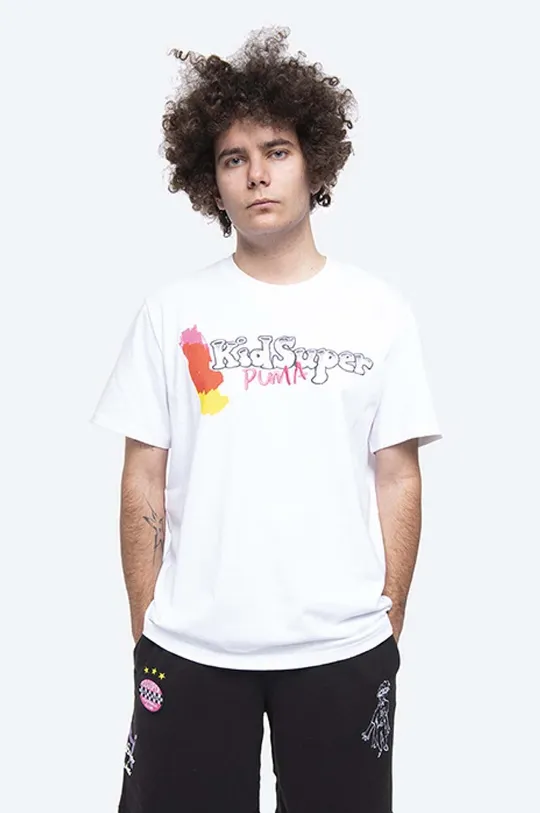 biela Bavlnené tričko Puma x Kidsuper Studio Pánsky