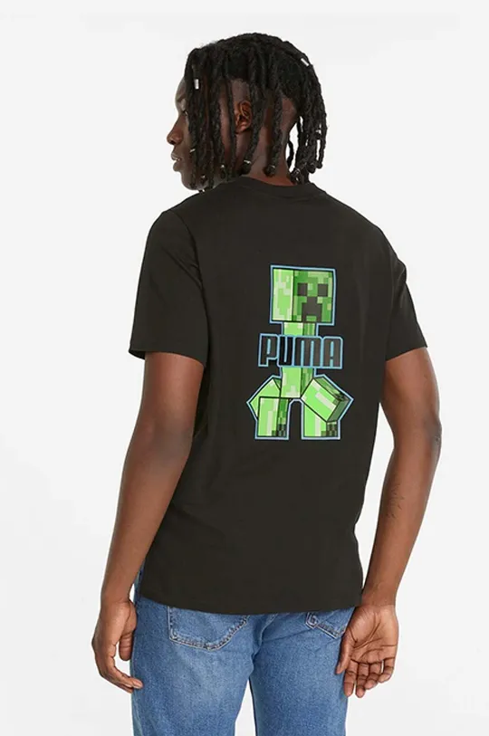Puma t-shirt in cotone x Minecraft nero