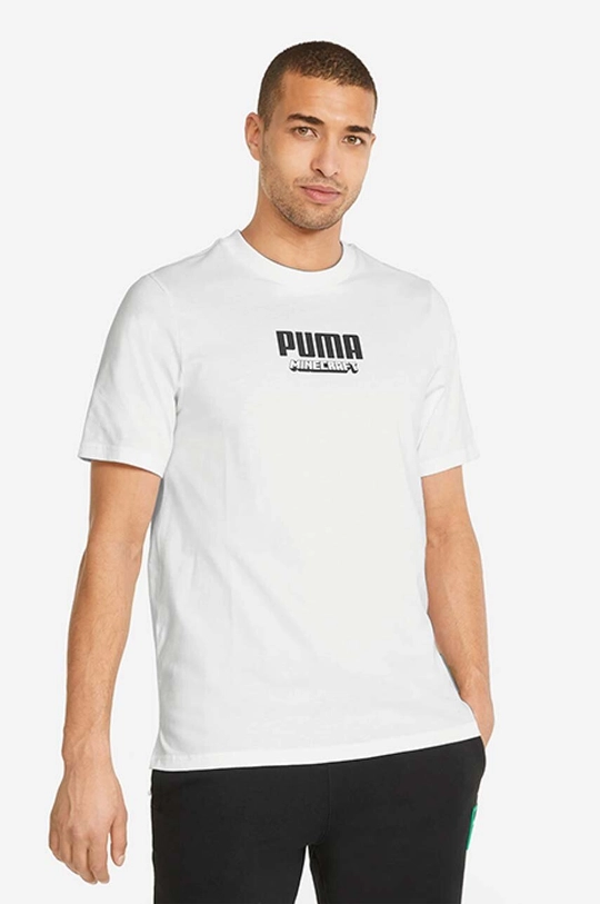 alb Puma tricou din bumbac x Minecraft De bărbați