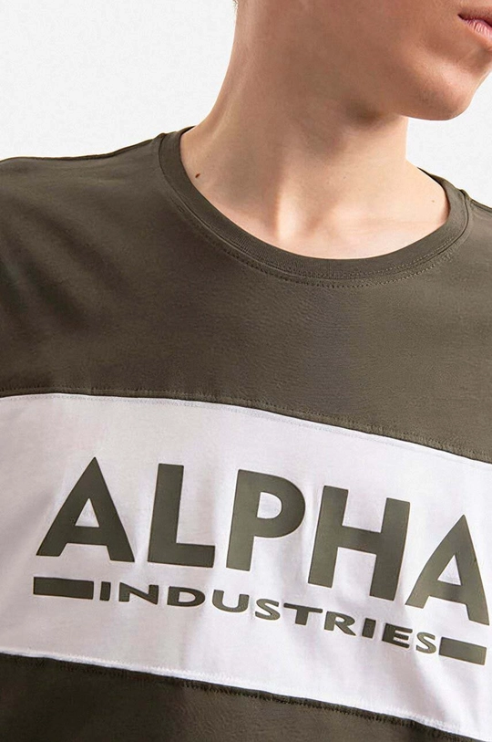 зелен Памучна тениска Alpha Industries