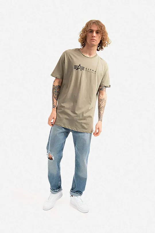 Alpha Industries t-shirt in cotone Alpha Label T 2 Pack 118534.642 verde AA00