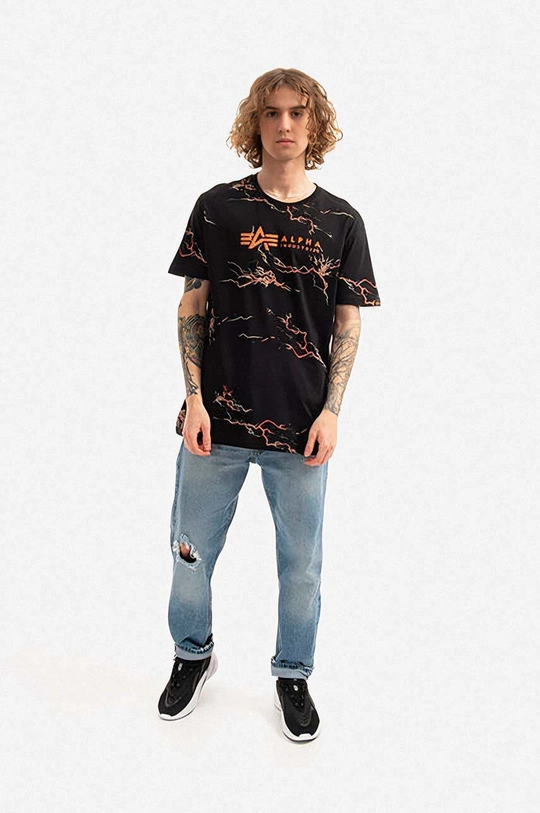 Alpha Industries t-shirt bawełniany czarny