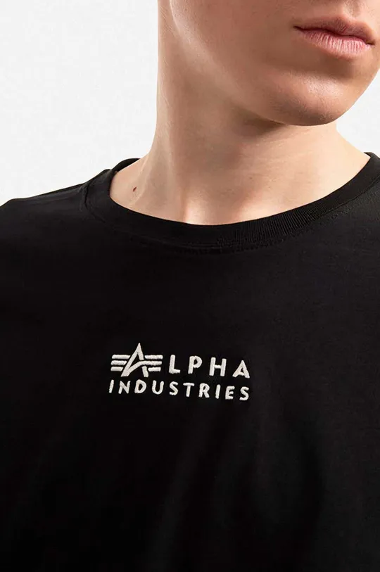 černá Bavlněné tričko Alpha Industries