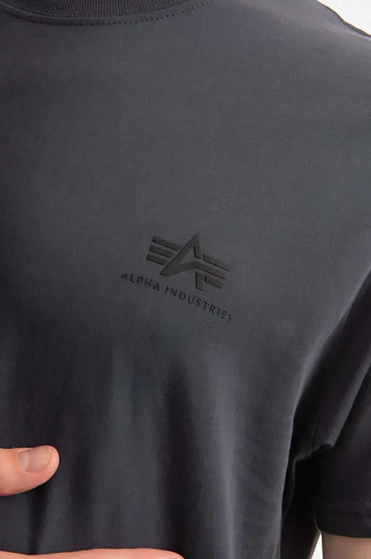 szary Alpha Industries t-shirt bawełniany Backprint