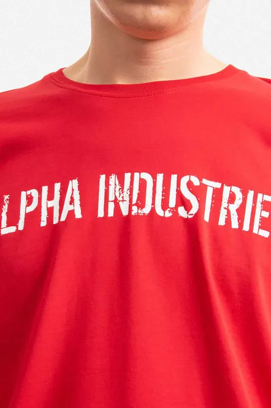 červená Bavlnené tričko Alpha Industries