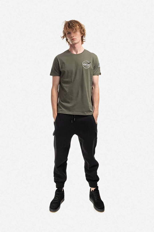 Alpha Industries tricou din bumbac verde