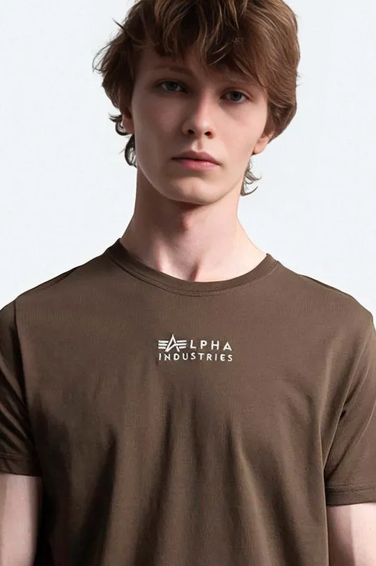zielony Alpha Industries t-shirt bawełniany