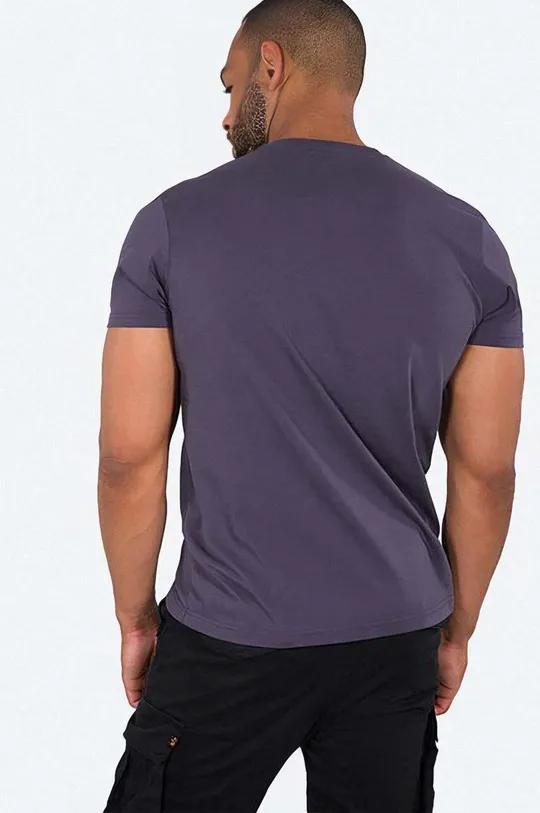 Alpha Industries t-shirt bawełniany fioletowy