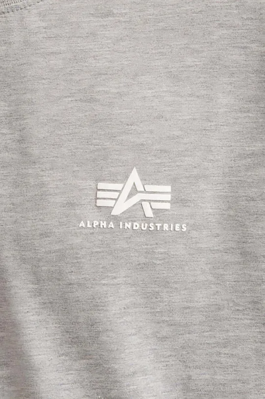 šedá Bavlněné tričko Alpha Industries