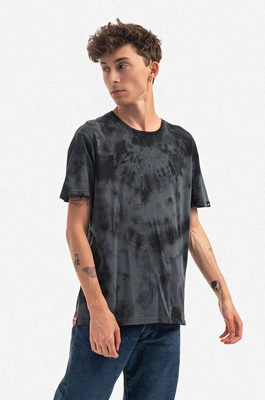 szary Alpha Industries t-shirt bawełniany Męski