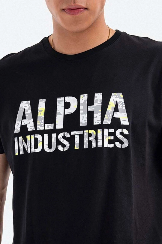 black Alpha Industries cotton T-shirt Camo