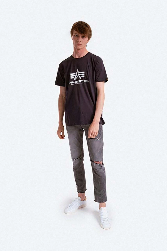 Alpha Industries t-shirt bawełniany szary