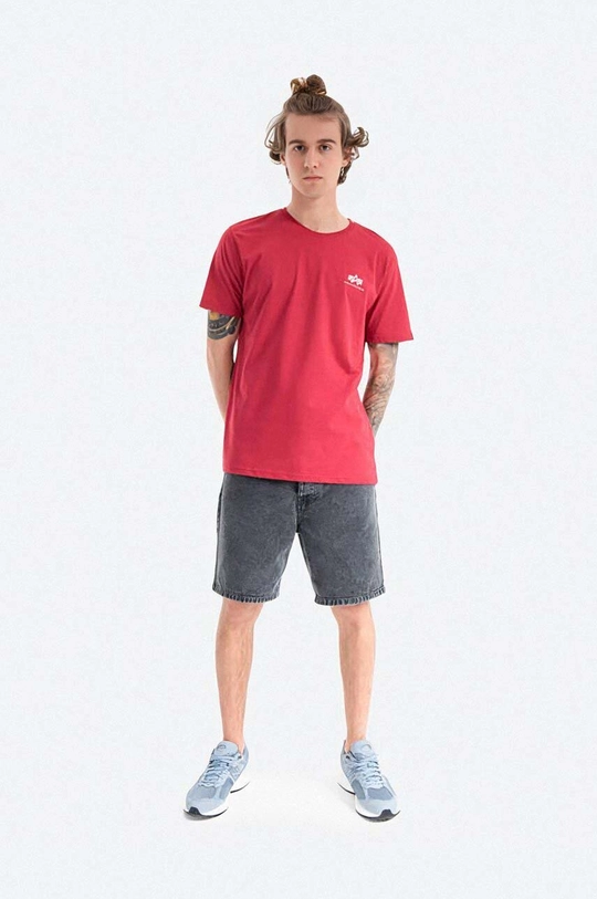 Alpha Industries cotton t-shirt red