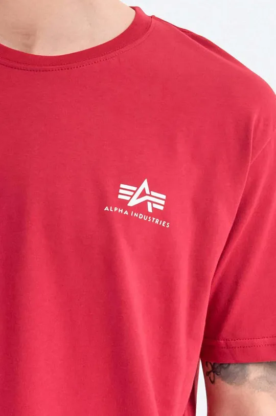 червен Памучна тениска Alpha Industries