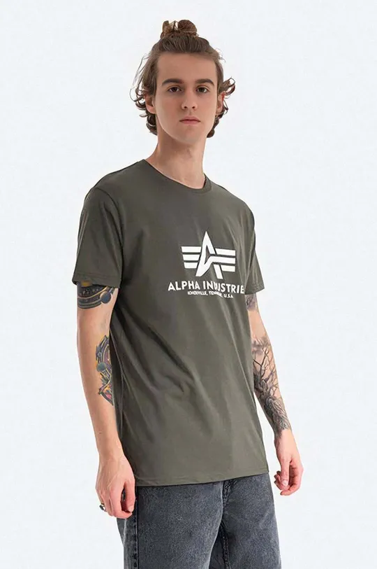 Хлопковая футболка Alpha Industries Basic T-Shirt Мужской