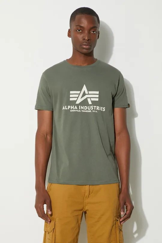 Alpha Industries cotton T-shirt Basic T-Shirt cotton green 100501.432