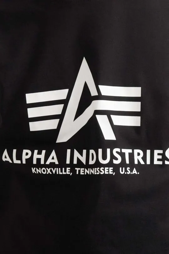 črna Bombažna kratka majica Alpha Industries Basic
