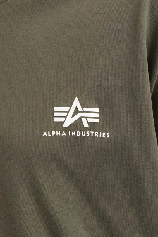 zelená Bavlněné tričko Alpha Industries Basic T Small Logo