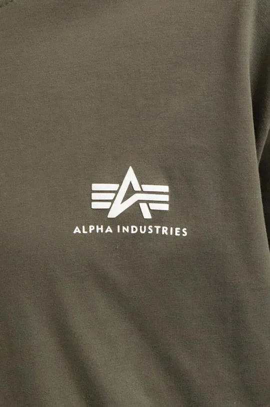 зелений Бавовняна футболка Alpha Industries