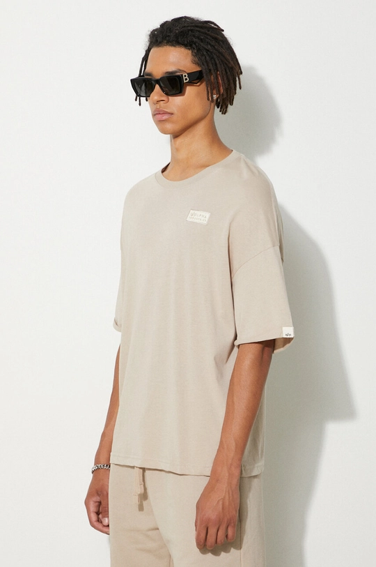 Alpha Industries t-shirt in cotone beige 118532.627