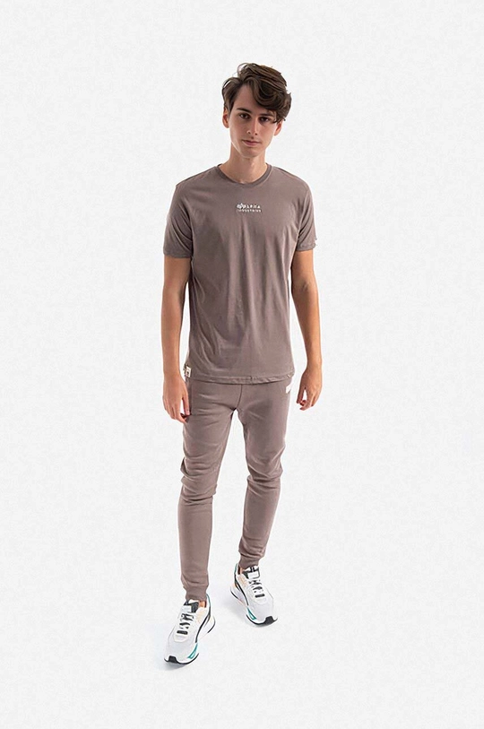 Alpha Industries t-shirt bawełniany szary