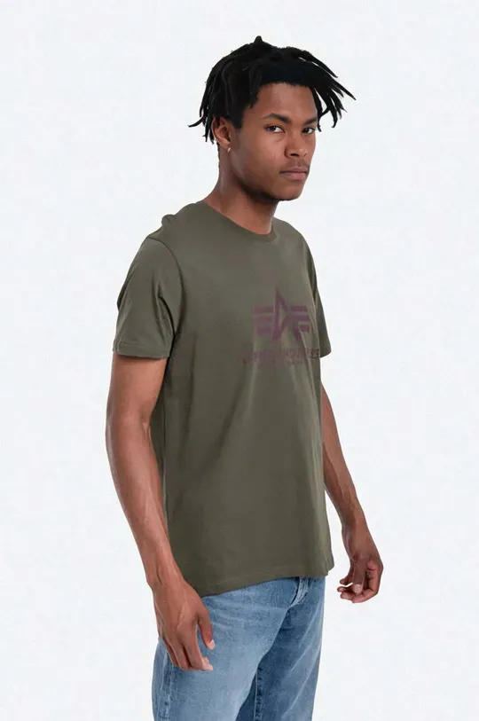 green Alpha Industries cotton T-shirt Alpha Industries Basic 100501 257 Men’s