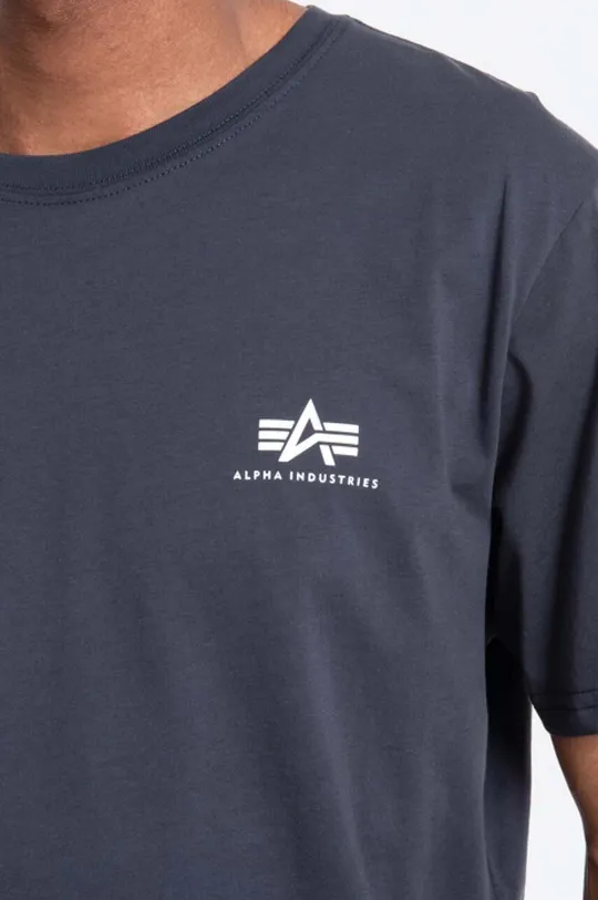 námořnická modř Bavlněné tričko Alpha Industries Basic T Small Logo