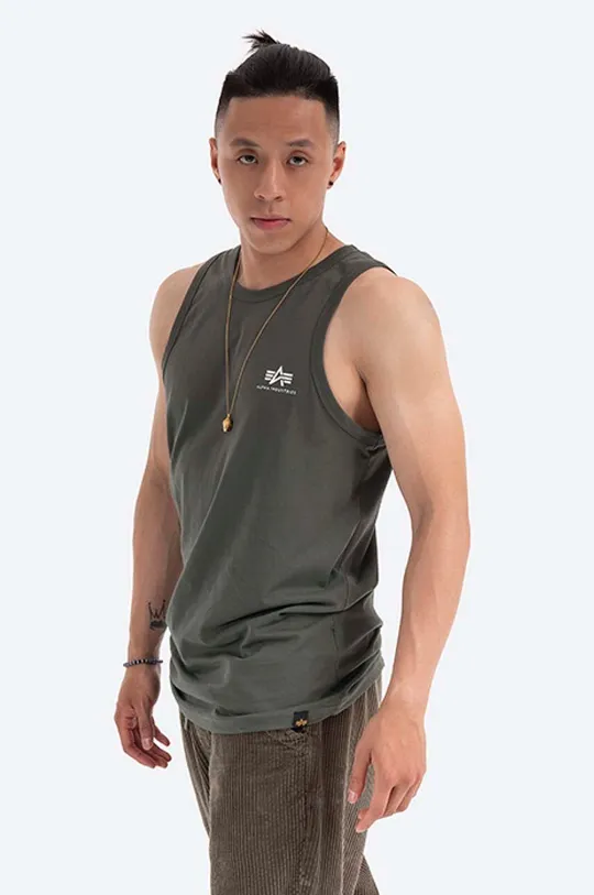 verde Alpha Industries tricou din bumbac De bărbați