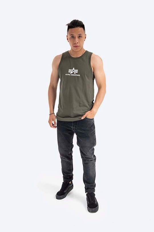 Alpha Industries tricou din bumbac verde