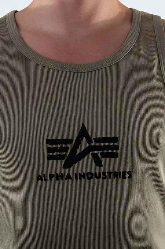 Βαμβακερό μπλουζάκι Alpha Industries Koszulka Alpha Industries Logo Tank 176545 154  100% Βαμβάκι