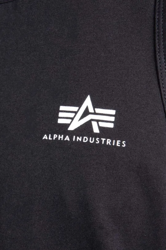 negru Alpha Industries tricou din bumbac
