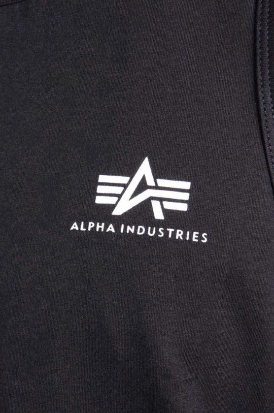 чёрный Хлопковая футболка Alpha Industries