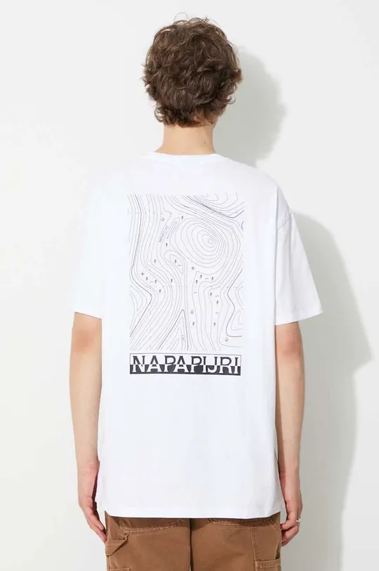 biały Napapijri t-shirt bawełniany S-Latemar NA4FRC FF1 Męski