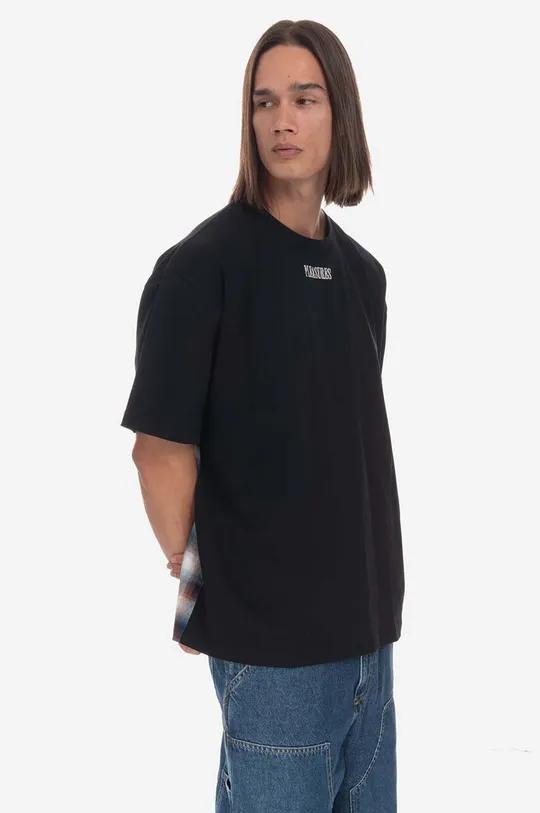 PLEASURES t-shirt bawełniany Tainted Contrast Heavyweight czarny