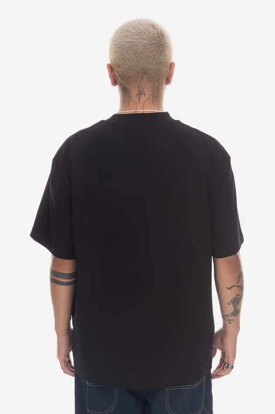 PLEASURES cotton T-shirt Twitch Heavyweight black