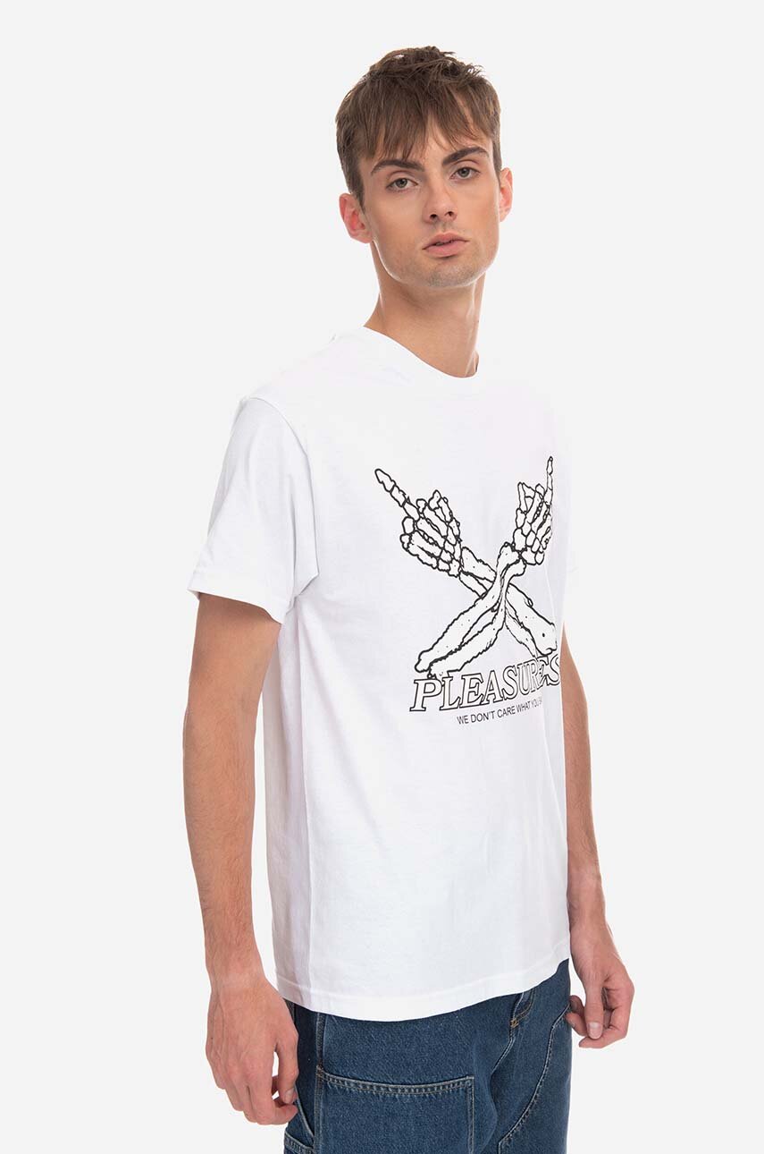 PLEASURES cotton T-shirt Dont Care T-shirt