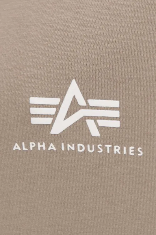 μπεζ Βαμβακερό μπλουζάκι Alpha Industries Alpha Industries Basic T Small Logo 188505 679
