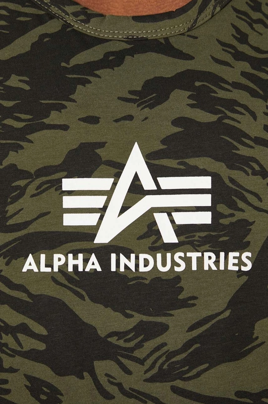 Памучна тениска Alpha Industries 126566C.634 зелен