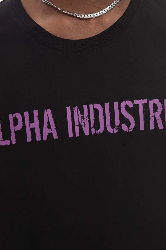 Бавовняна футболка Alpha Industries RBF Moto T 116512 682 темно-синій