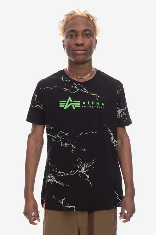 Alpha Industries t-shirt bawełniany Lightning AOP